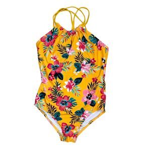 Kanu Surf Girls One Piece Floral Bathing Suit Size 14 NWOT